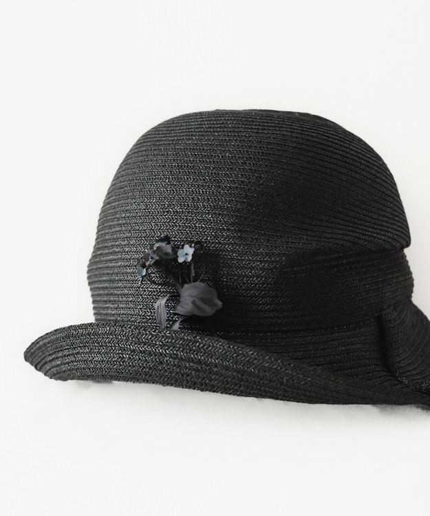 AND WOOL 〈繊細で深みがある色合いの上品小物〉菜の花ブローチ ブラック