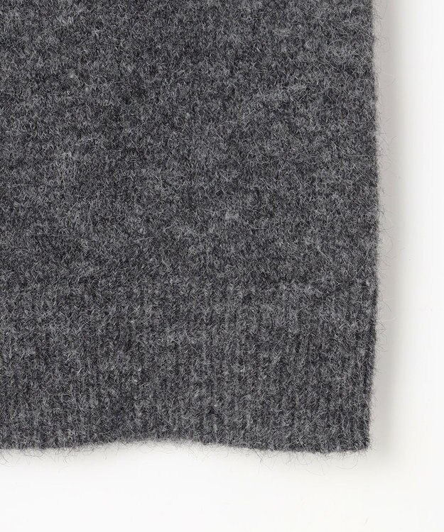 組曲 L へアリーヤーンボートネック ニット チャコールグレー系