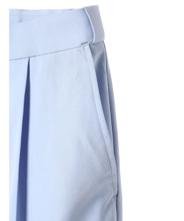 Green Parks きれいシルエットパンツ（ワイドストレート） Sax