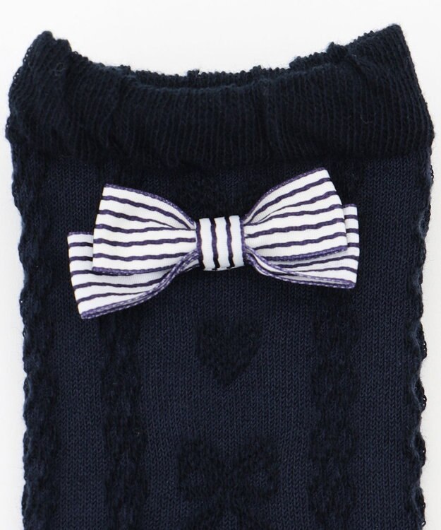 ANY KIDS ハイソックス（リボンディテール） ネイビー