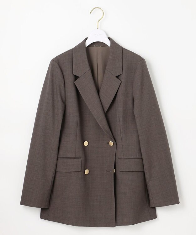 ANY SIS ウーステッドエステル テーラード ジャケット モカグレー