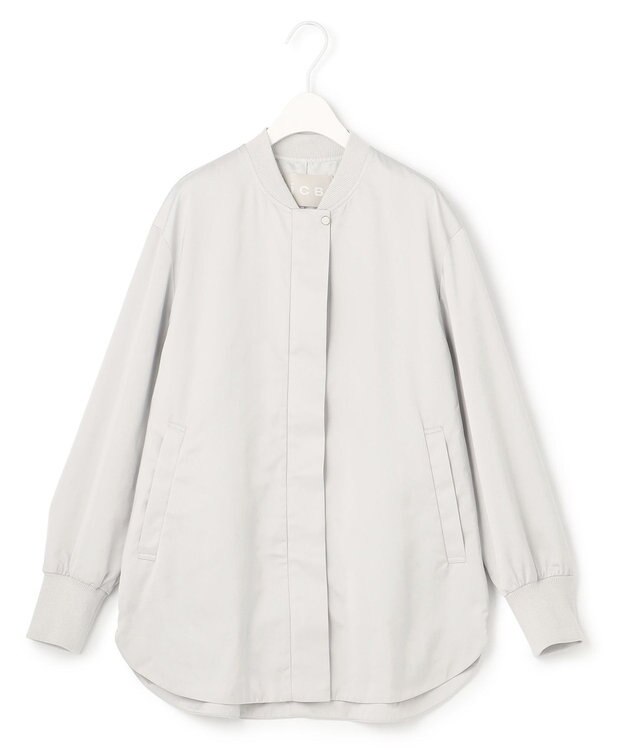 ICB L 【洗える】ライトマットサテン MA－1ジャケット トープ系