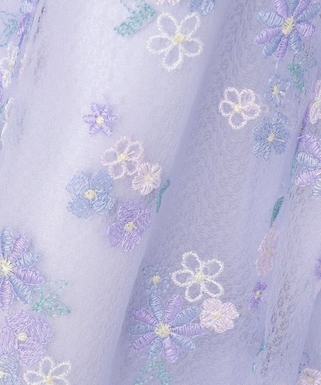 ANY KIDS 花柄刺繍ワンピース ラベンダー