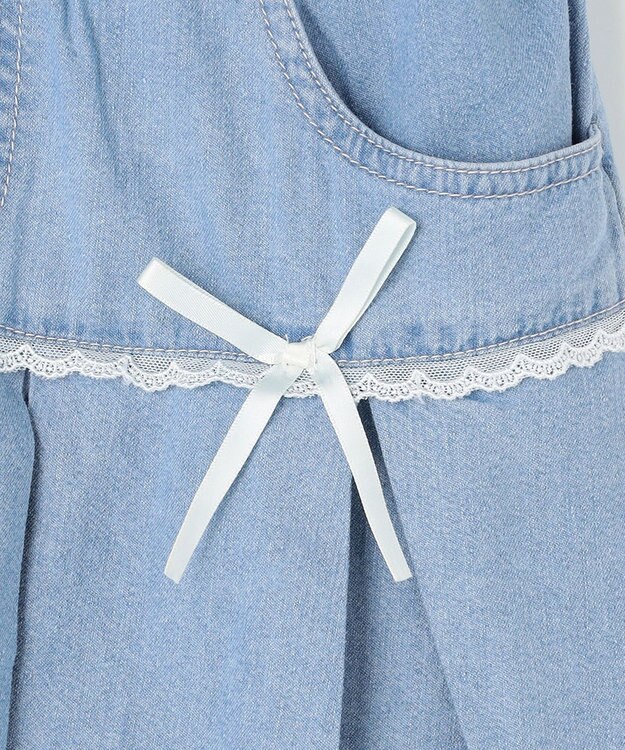 ANY KIDS 【洗濯機可能】プリーツ ミニスカパン デニム