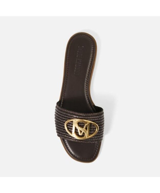 STEVE MADDEN KORA20オーバルロゴモチーフフラットサンダル ブラウン