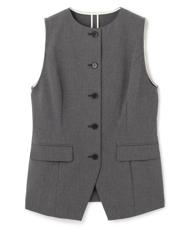 uncrave TRツイル ジレブラウス チャコール