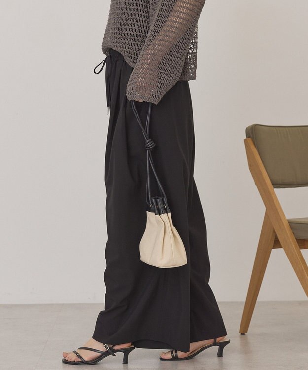 AMERICAN HOLIC 【マルチ機能】ドライタッチワイドパンツ Black