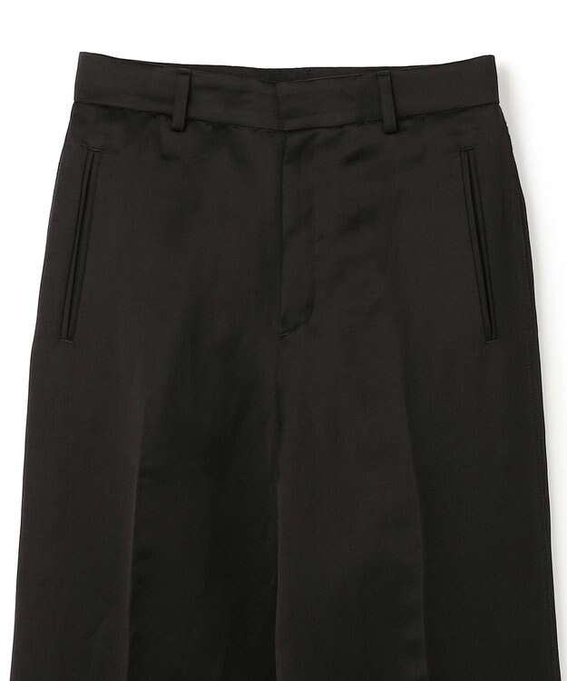 BEIGE， CASSITER / リネンブレンド サテンクロップドパンツ Black