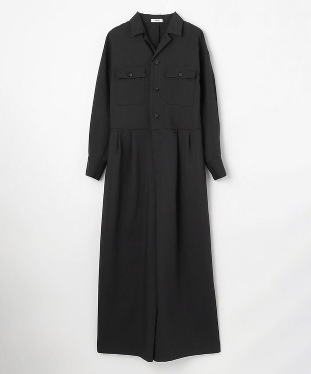 NAVE 【ReNAVE・洗える/UVカット】スパンポリエステル ジャンプスーツ ブラック系