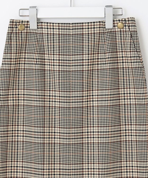 J.PRESS LADIES 【洗える】PL/Visストレッチチェック スカート ベージュ系3