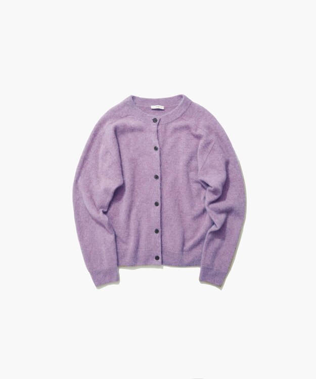 ATON ROYAL CASHMERE FUR | クルーネックカーディガン LAVENDER