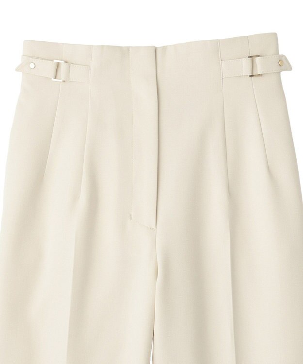 YECCA VECCA サイドベルテッドハイウエストパンツ Ivory