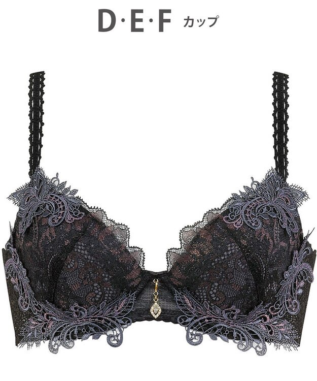 Wing ブラジャー Wing Lesiage ふっくらまる胸メイク 背中の段差を軽減 やさしくフィット 【2880シリーズ】 パッド有 ブラ PB2880 ウイング／ワコール ブラック