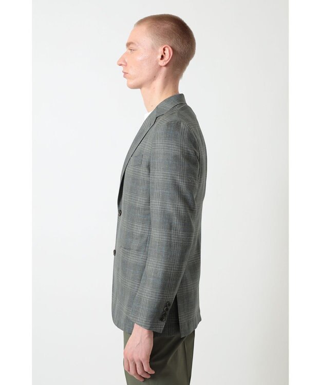 DAKS グレンチェックカーキジャケット グレー