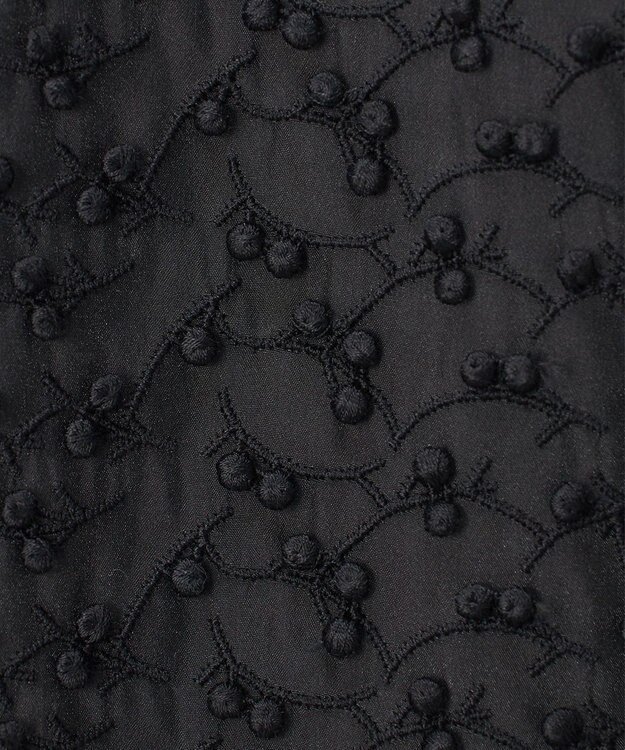 23区 L 【R(アール)】ランダムドットレース Aライン ブラウス ブラック系