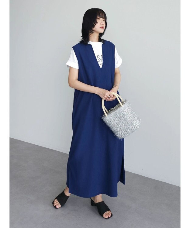 Green Parks カットＪＱキーネックジャンスカ Blue