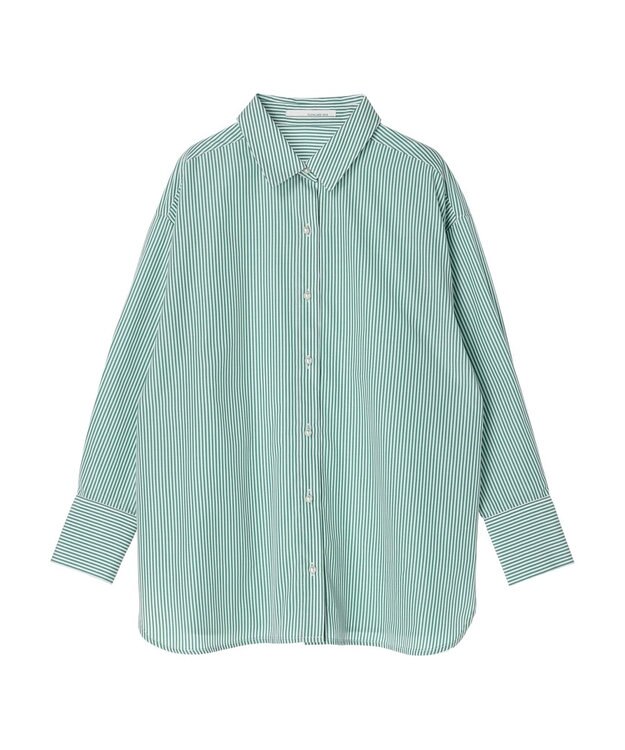 Green Parks ・ＥＬＥＮＣＡＲＥ　ＤＵＥ　パールボタンシャツチュニック Green