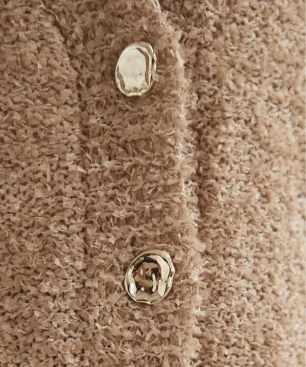 WEGO 【ANGIE VINTAGE】リボンヤーンVネックニットカーディガン ライトベージュ