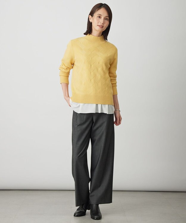 J.PRESS LADIES L 【WEB限定カラーあり】CAT ハイネック ニット イエロー系