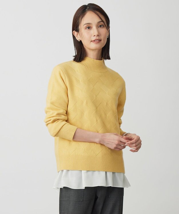 J.PRESS LADIES L 【WEB限定カラーあり】CAT ハイネック ニット イエロー系