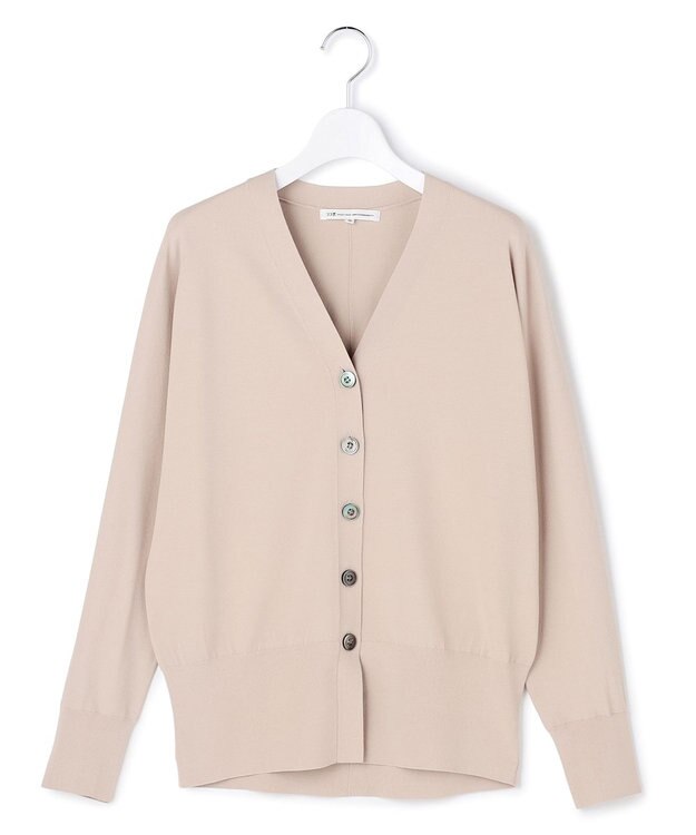 23区 S 【先行予約】レーヨンポリエステルストレッチ Vネック カーディガン ベージュ系