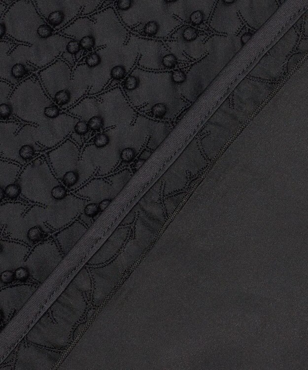 23区 L 【R(アール)】ランダムドットレース Aライン ブラウス ブラック系