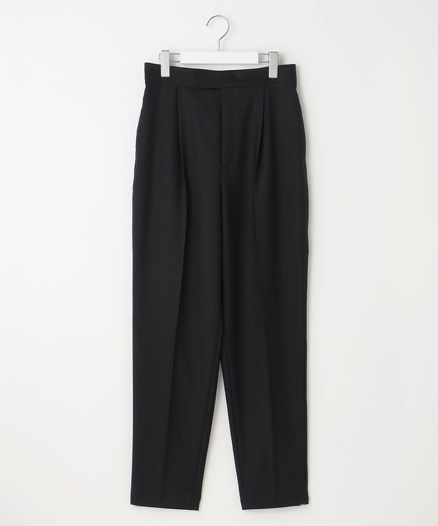 23区 【エステータ】ウールツイル ワイドテーパード パンツ ブラック系