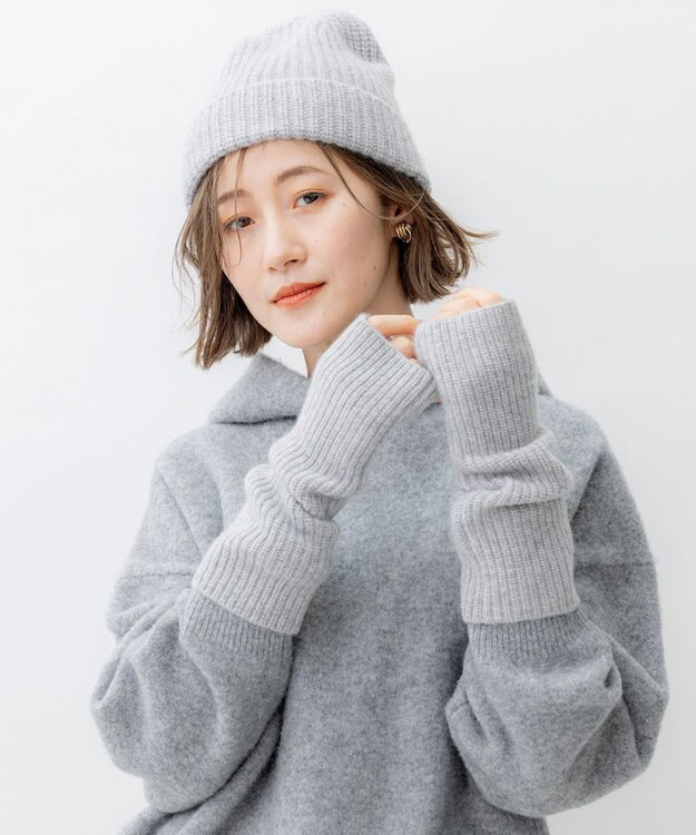 23区 ピュアカシミヤ アーム ウォーマー ライトグレー系