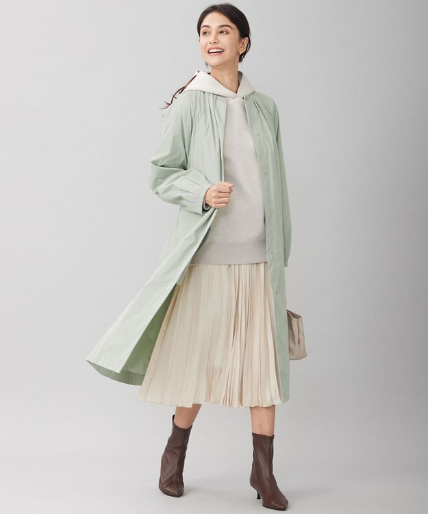 自由区 S 【WEB限定・洗える】ロイヤルサテンプリーツ スカート ベージュ