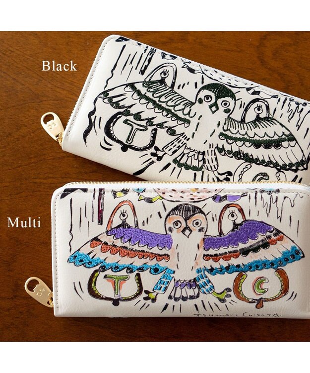 tsumori chisato CARRY ムーンライトアニマル ラウンドファスナー長財布 マルチ