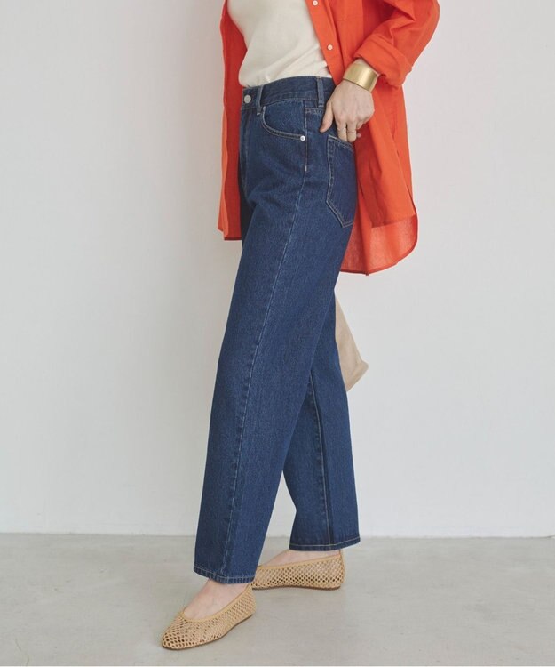 WEGO 【ANGIE VINTAGE/SMLサイズ展開】ストレートデニムパンツ ネイビー