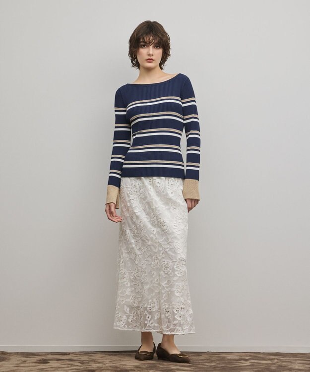 GRACE CONTINENTAL チュールレースマーメイドスカート ホワイト