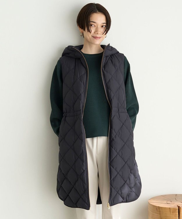 UNFILO 【TAION×UNFILO 】フード付きジレ ネイビー