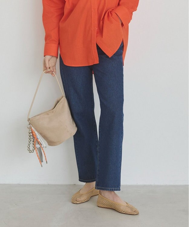 WEGO 【ANGIE VINTAGE/SMLサイズ展開】ストレートデニムパンツ ネイビー