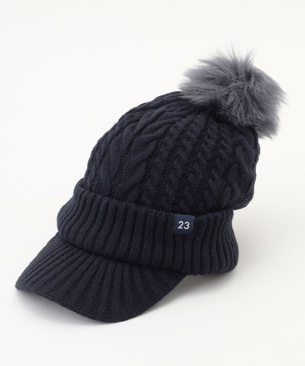 23区GOLF 【WOMEN】ニットキャップ ネイビー系