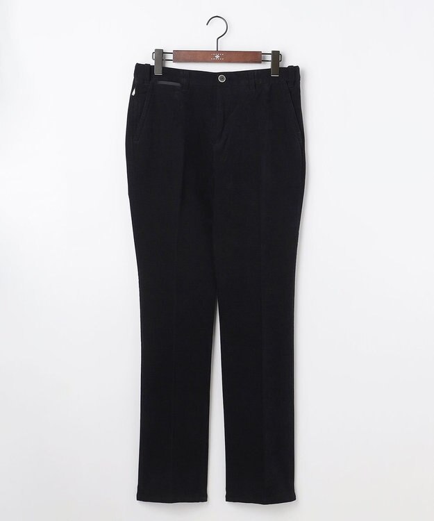 JOSEPH ABBOUD 【ウエストも伸びる！/暖かパンツ/オーガニックコットン使用】ライスコールストレッチパンツ ブラック系