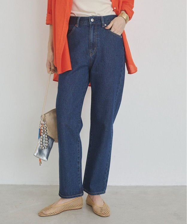 WEGO 【ANGIE VINTAGE/SMLサイズ展開】ストレートデニムパンツ ネイビー