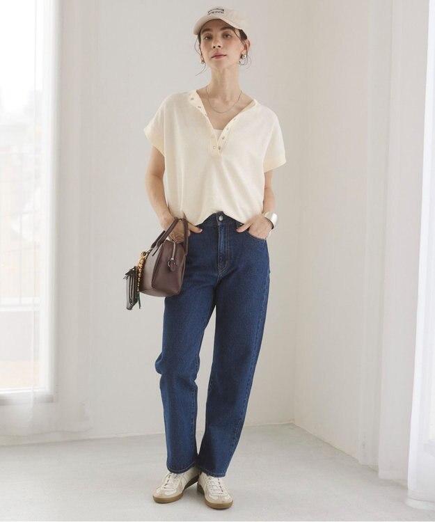 WEGO 【ANGIE VINTAGE/SMLサイズ展開】ストレートデニムパンツ ネイビー