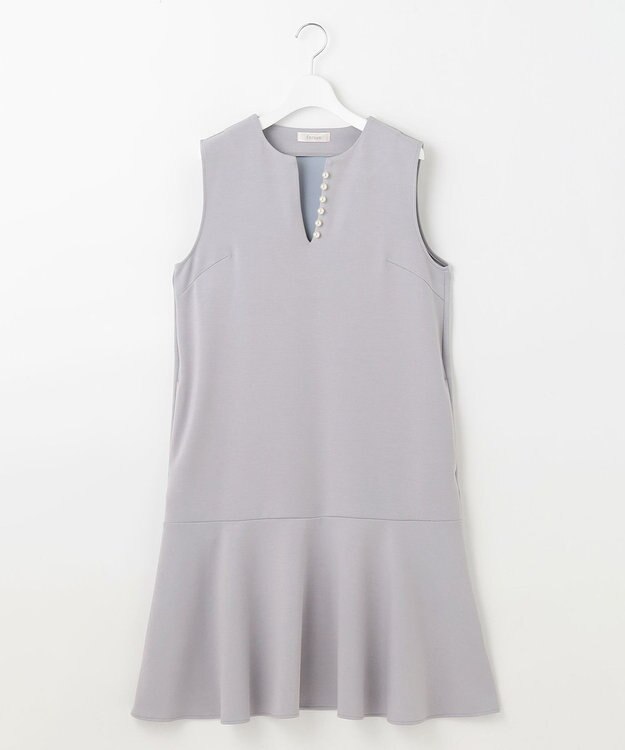 Feroux パール付きダンボール ジャンパースカート スカイブルー系