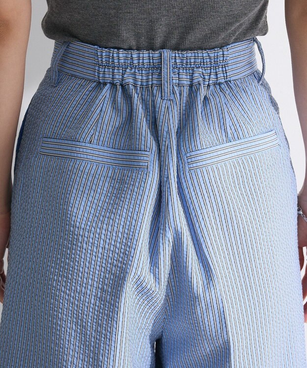 Green Parks ・ELENCARE DUE ストライプショートパンツ Sax Blue