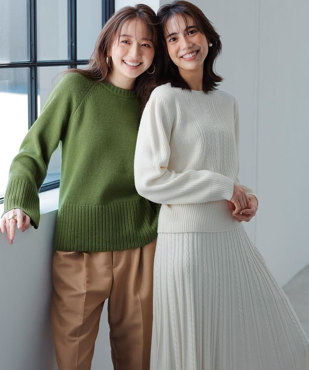 ANY SIS L 【セットアップ対応】スフレショート丈 プルオーバー アイボリー