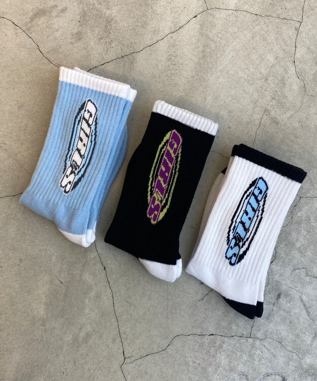 WEGO girlsロゴソックス サックス