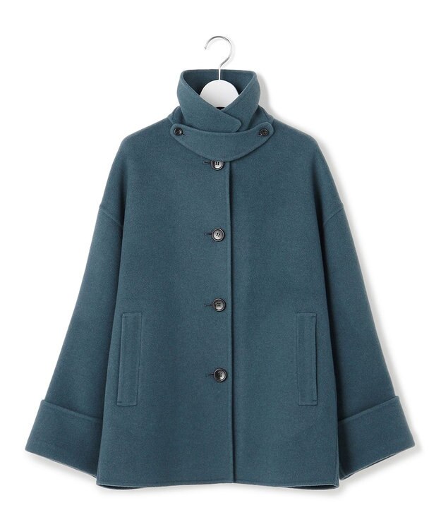 23区 L 【VERY掲載】MANTECOPure リバー ステンカラーコート ティールグリーン系