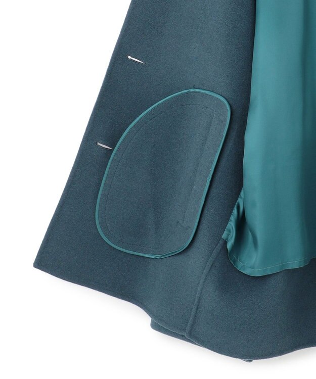 23区 L 【VERY掲載】MANTECOPure リバー ステンカラーコート ティールグリーン系