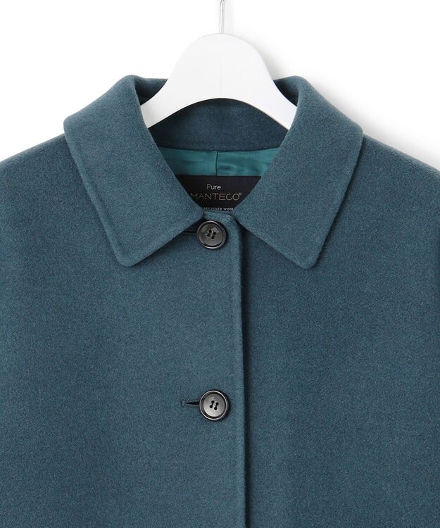 23区 L 【VERY掲載】MANTECOPure リバー ステンカラーコート ティールグリーン系