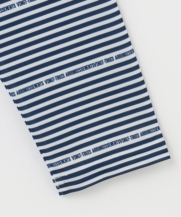 23区GOLF 【MEN】【吸水速乾・UVケア】ボーダー柄 インナーカットソー ネイビー系1