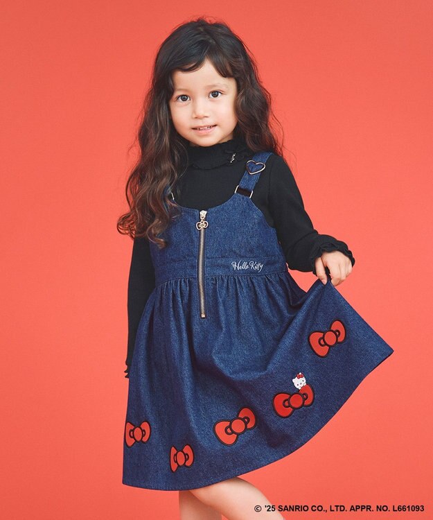 ANY KIDS 【ハローキティ×ANY KIDS】デニムジャンパースカート インディゴ
