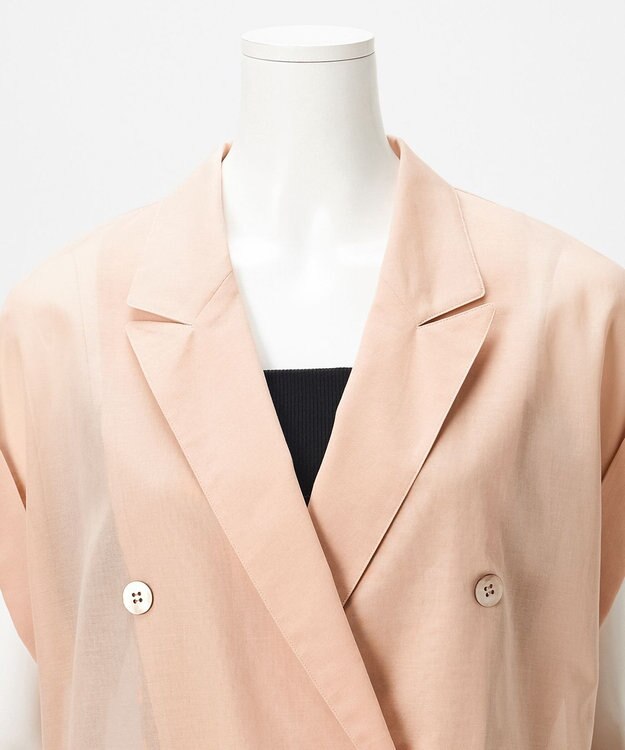 23区 【GOLD LABEL】コットンオーガンジー シアー ジレ ピンク系