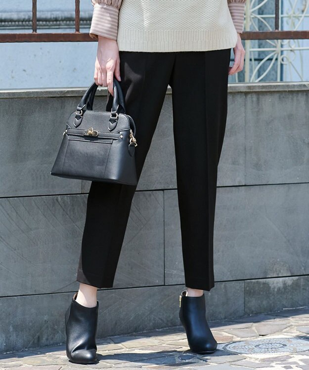 ANY SIS 【保温性あり/洗える】サーモ 2WAYストレッチ テーパード パンツ ネイビー