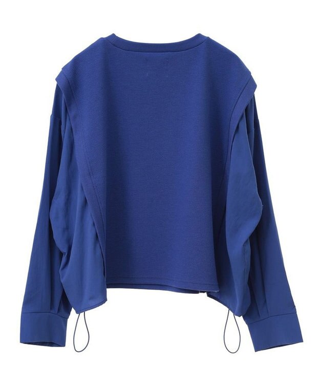 Green Parks リップルドッキングシャーリングプルオーバー Blue